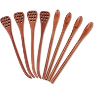 4pcs 7.87Inch Honey Dipper Sticks and 4pcs 7.87Inch Coffee Stirring Spoons, Honey Sticks for Tea,Woo