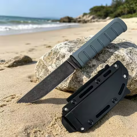 6101 Multifunctional Outdoor Knife with 8Cr13Mov Steel Fixed Blade and Nylon Fiber Handle Ideal for 