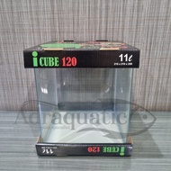 AQUARIUM BENDING ICUBE 120 KANDILA 21X21X25CM AKUARIUM KACA LENGKUNG