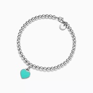 【NEW-ทิฟฟานี่ ออริจินัล】Tiffany & Co Tiffany® Return To Lovestruck Heart Tag Switching Bracelet สีเง