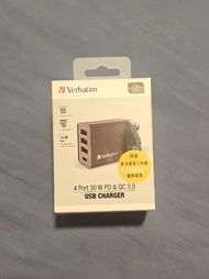 Verbatim 4-Port 30W PD & QC3.0 USB Charger