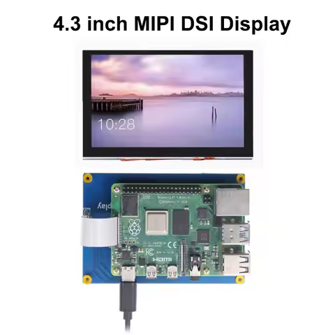 4.3 Inch IPS MIPI DSI Display 800x480 Capacitive Touch Screen TFT Monitor for Raspberry Pi 4B Suppor
