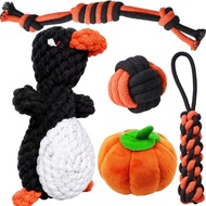 Halloween dog toy combination cotton rope gnawing sound toy