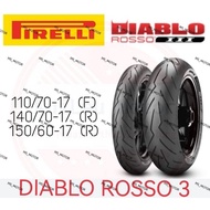 TYRE PIRELLI DIABLO ROSSO SPORT ROSSO 3 SUPER SPORT RACING TAYAR 110/70 140/70 150/60-17 R 17 110 70