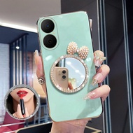 Phone Case for Huawei Nova Y73 Back Cover Mirror Cute Butterfly Pearl New Design  fall for Huawei No