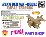 MODEL KAPAL TERBANG AEROPLANE - PENGAHASILAN PROJEK RBT [READY STOCK]