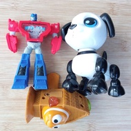 Optimus Robot 3-Item Mixed Package Used Silverlit Puppy Robot & Nemo Toys Fish Figures
