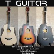 Acoustic Guitar | Carbon Fibre with Arm Rest | Beginner Guitar | T Guitar Designed in Singapore | Gitar Kapok