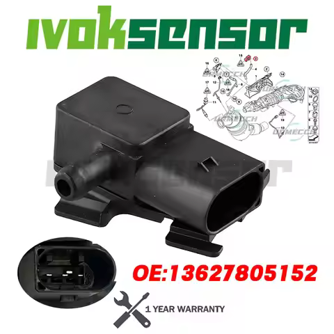 Exhaust Pressure Sensor For BMW 1 3 5 7 MINI X1 X3 F21 E90 E91 E93 F07 F10 F11 E60 E81 E87 E90 E91 1