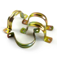 10pcs Galvanized Iron U Clip Hose U-Clip Pipe Clip Rainbow Plated U Clip For Plumbing Pipe 15mm~50mm
