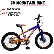 Mountain Bike 20 inch ( SIAP PASANG) Basikal MTB Suspension BASIKAL BUDAK MTB WITH DISC BRAKE & SUSP