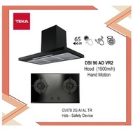 Teka Hood DSI 90 AD VR2 (1500m3/h) + Built In Hob GVI78 2G AI AL TR with Ducting Set