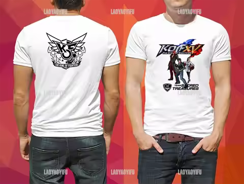 Classic Game Clothes KOF T Shirt KOF XV Team Print King of Fighters T Shirt Graphic T Shirts Men Clo