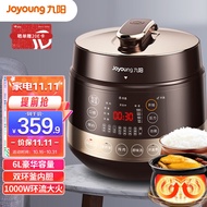 Jiuyang(Joyoung)Electric Pressure Cooker Pressure Cooker 6L 1000WBig Fire Double Ring Kettle Liner Half-Interest Multi-Function Large Screen Scheduled Appointment Electric pressure cookerY-60C90