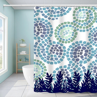 全城熱賣 - 印花浴簾防黴淋浴簾(款式： 26)(180寬x180高)