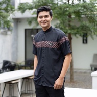 Koko Shirt For Adult Men Short Sleeve Batik Motif Sogan Qynang Latest 2024