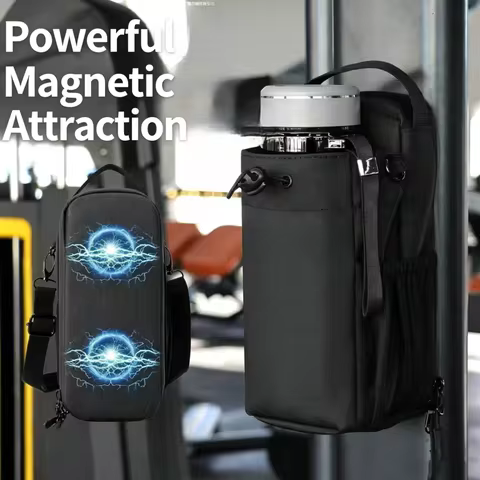 Magnetic Gym Water Bottle Bag With Magnet Multi-Function Carrier Bag Portable Sports Fitness Bag Gym