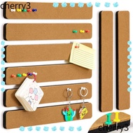 CHERRY Self Adhesive Cork Board, Self Adhesive Frameless Pushpin Cork Board, Eco-Friendly Removable 