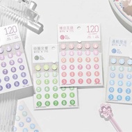First Product Letter Label Assembly Sticker DIY Handbook Material Waterproof Sticker Color Dot Numbe