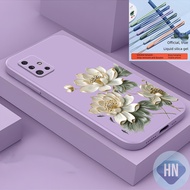 Casing Samsung A51 A71 phone case Butterfly Lotus Pattern TPU Shell