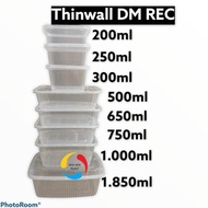 ! THINWALL DM PERSEGI PANJANG 1000ML REC/KOTAK MAKAN 1 DUS 500 SET -