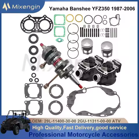 STD 64mm 347cc ATV cylinder Crankshaft piston gasket Rebuild Overhaul Kit for Yamaha Banshee YFZ350 