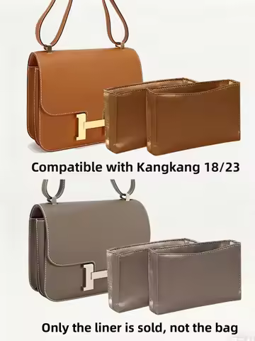 Wenjing Herms Constance18 23 Inner Storage Bag Light Nylon Pure Color Cubic Structure Underarm Bag S