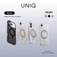 UNIQ Swivix Hybrid Case with 360 Rotating Stand For iPhone 16e/17e/17(6.3)/iPhone Air(6.5)/17 Pro (6