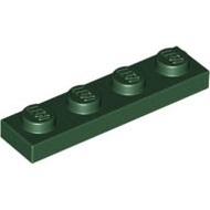 Lego 3710 Plate 1 x 4 dark green