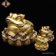 Bronze Toad Entrance Three-legged Ingot Home HTC Brass Toad Office Ornaments Gold S3CZ