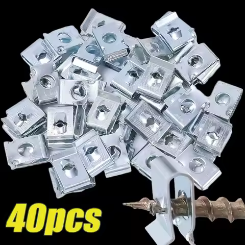 Metal U-clips for M4 and M5 Screws Car Bumper Fender Trim Panel Fastener U-shaped Self Tapping Screw