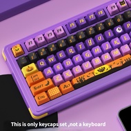PBT Dye Sublimation Purple Black Keycaps Halloween Horror Night Cherry Height Adaptable To 61/63/64/