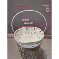 Bamboo Basket Handle Basket Rattan Bouquet Flower Basket/ Fruits Basket/ Bakul Hantaran/ Bakul Rotan