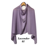 ￼Elastic Band Chiffon Shawl Ready Stock