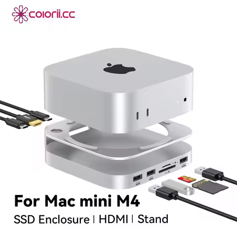 Colorii.CC USB C Hub with M.2 Enclosure Type C Docking Station NVME M.2 SSD Case HDMI 4K@60Hz M4 for