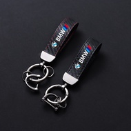 Carbon Fiber Leather Car Keychain For BMW E46 E39 E38 E90 E60 Z3 Z4 X3 X5 X6 BMW 1 2 3 4 5 6 Series 