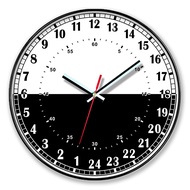 jam dinding digital jam dinding besar 24-Hour Wall Clock 24-Hour Scale Clock 12-Inch Living Room Cre