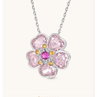 GNOCE Sparkling Cherry Blossoms Heart Cut Pendant Necklace Jewellery Gift