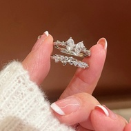 Pretty Alloy Zircon Bow Rings for Ladies or Bestie