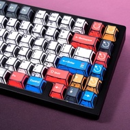 Caricature Graffiti Keycap Cherry Profile 130 Keys PBT Wooting60 EZ63 Mad68 Aula F75 Mechanical Crea
