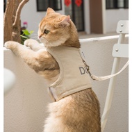 CAT HARNESS LEASH |  Soft Cotton Comfortable Adjustable Easy Travel Vest | Tali Baju Kucing (M) SIZE