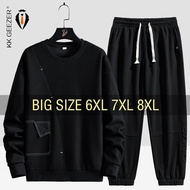 ผู้ชายเสื้อชุด5XL 6XL 7XL 8XL ขนาดบวก H Oodies ผ้าฝ้าย Streetwear คลุมด้วยผ้ากีฬาแขนยาวฤดูใบไม้ร่วง 