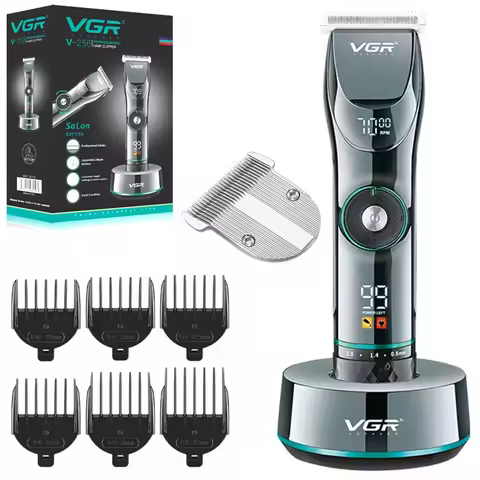 VGR Professional 15 Motor Speed Barber Shop Hair Trimmer For Men Beard Trimmer Hair Clipper Electric