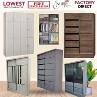 *[SIAP PASANG]Wardrobe 5' x 8' / 5' x 7' Almari Baju