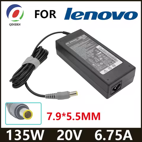 20V 6.75A 135W 7.9x5.5mm AC Laptop Adapter Power Charger for Lenovo ThinkPad T430s T510 T530 T520 T5