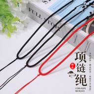 Thick Two-Bead Red Agate Necklace Hand-Woven Pendant Rope Pendant Necklace Rope Wholesale