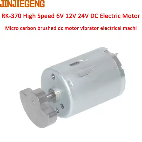 RK-370 high speed 12v dc electric motor vibration block good quality Micro carbon brushed dc motor 6