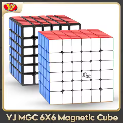 YJ MGC 6x6 M Magnetic Magic Speed Cube Stickerless Professional Fidget Toys MGC 6 M Cubo Magico Puzz