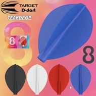 TARGET 8 FLIGHT DARTS FLIGHT - 4 COLORS TEARDROP DART FLIGHTS 3PCS/PACK