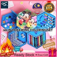 46 in1 Set Colouring Kids Ready Stock Drawing Set For Kids Pencil Warna Gift Set Kids Colouring Set